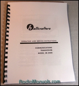 Hallicrafters SR-2000 Operating Manual - Click Image to Close